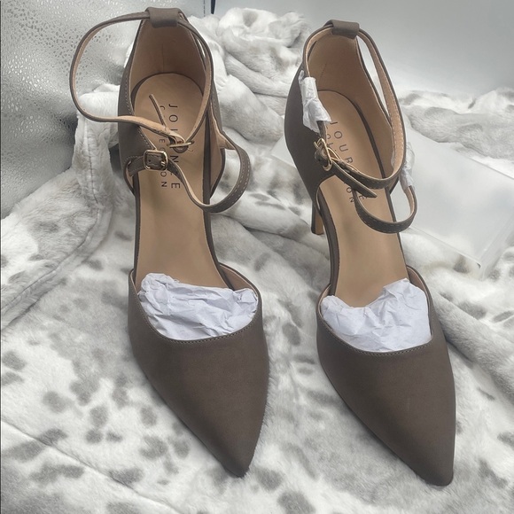 Journee Collection Women's Lilyann Multi Strap Stiletto Pointed Toe Pumps, sz 12 - Picture 4 of 7